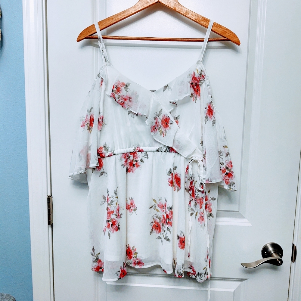 Torrid romantic flutter sleeve top